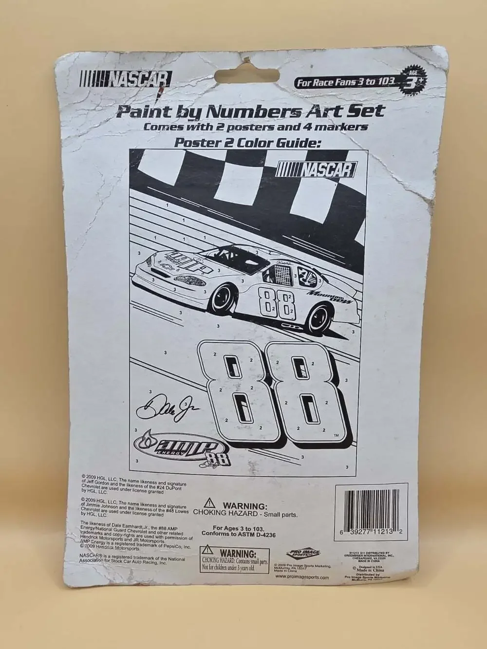 2009 Nascar 88 Dale Jr Paint By Numbers Art Coloring Set